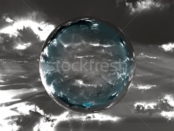 Azul burbuja resumen mundo vidrio fondo Foto stock © njaj