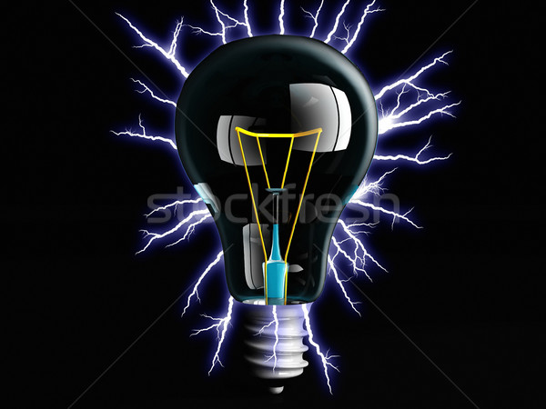 incandescent light bulb and electric arc Stock photo © njaj
