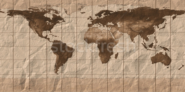 地球 地図 古い マップ 世界中 紙 ストックフォト © njaj