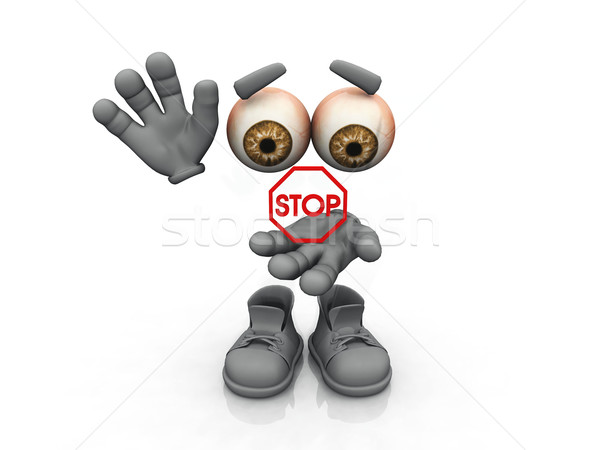 stop symbol on a white background 
 Stock photo © njaj