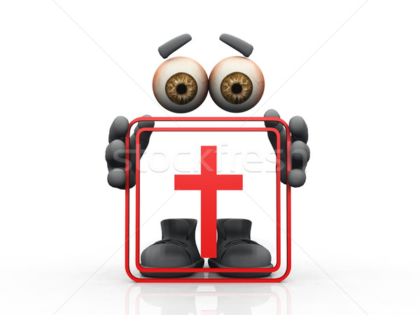 cross symbol on a white background 
 Stock photo © njaj