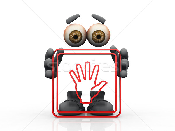 hand symbol on a white background 
 Stock photo © njaj