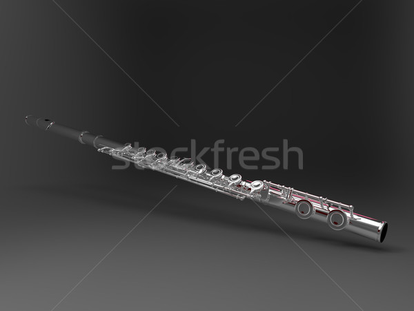 the  flute on a gray background Stock photo © njaj