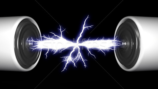 batteries and electric arc Stock photo © njaj