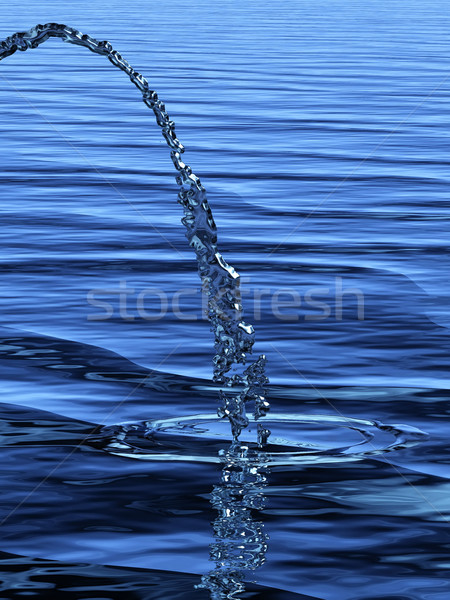 Water jet Blauw abstract rivier splash Stockfoto © njaj