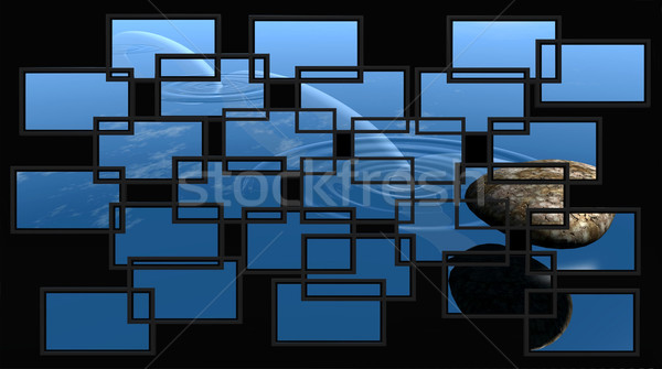 assembled  of screens of a picture Stock photo © njaj