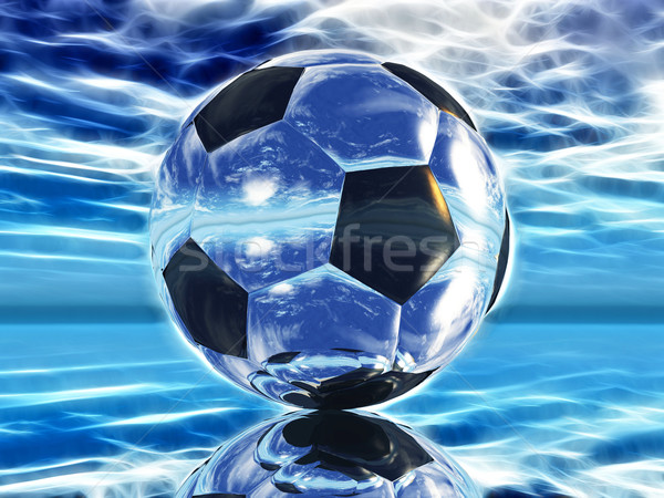 football  on a blue background Stock photo © njaj