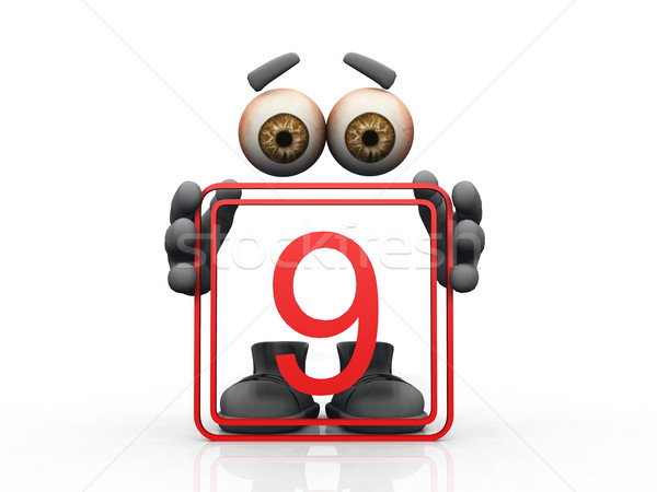 nine symbol on a white background 
 Stock photo © njaj