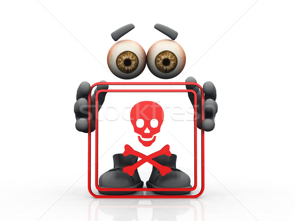 skull symbol on a white background 
 Stock photo © njaj