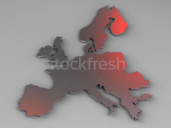 Europa mappa star pittura silhouette cultura Foto d'archivio © njaj