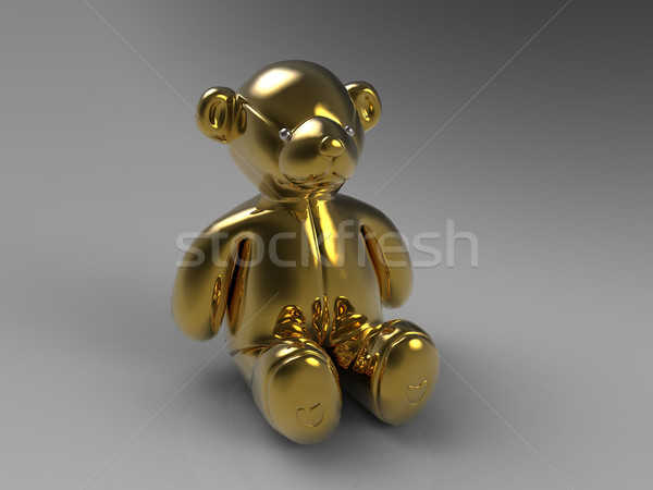 the Golden Bear on a gray background Stock photo © njaj