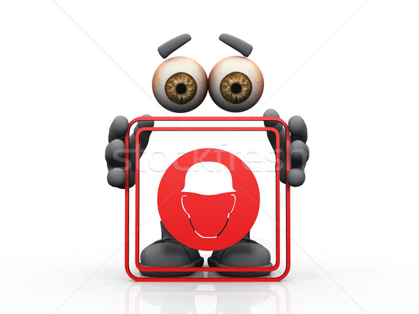 helmet use  symbol on a white background 
 Stock photo © njaj