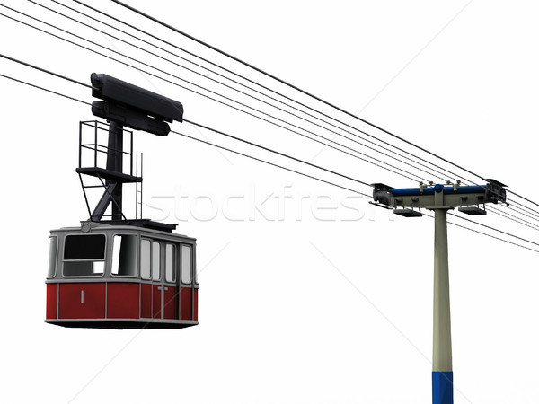 cable cabin on a white background Stock photo © njaj