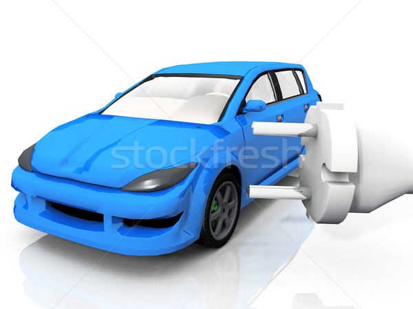 Elektrikli araba fiş dizayn güç elektrik elektrik Stok fotoğraf © njaj