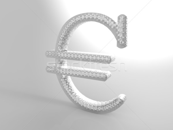 Foto d'archivio: Euro · simbolo · grigio · soldi · finanziare · contanti