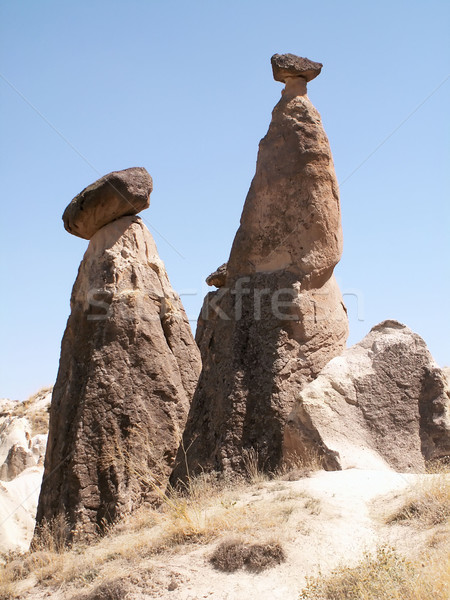 the  fairy chimneys in Cappadocia Stock photo © njaj