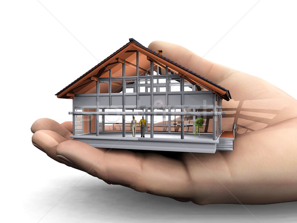 house model in hand Stock photo © njaj
