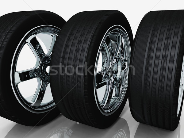 tires and rims on a white background Stock photo © njaj
