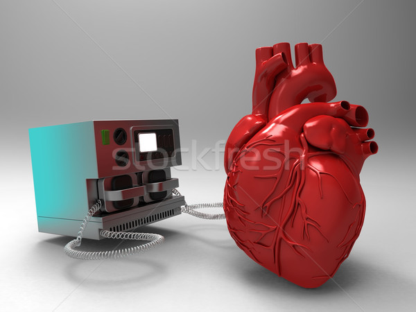 Herz Defibrillator medizinischen Kunst arrow Grafik Stock foto © njaj