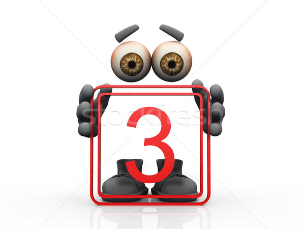 three symbol on a white background 
 Stock photo © njaj