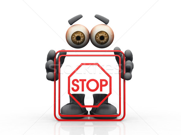 stop symbol on a white background 
 Stock photo © njaj