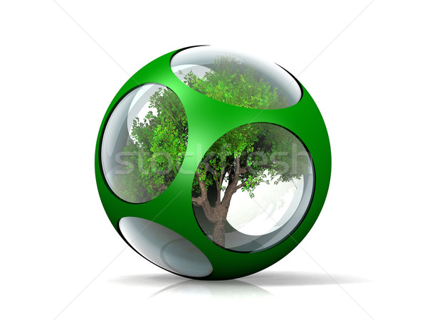 Сток-фото: дерево · пузыря · стекла · металл · дизайна · завода