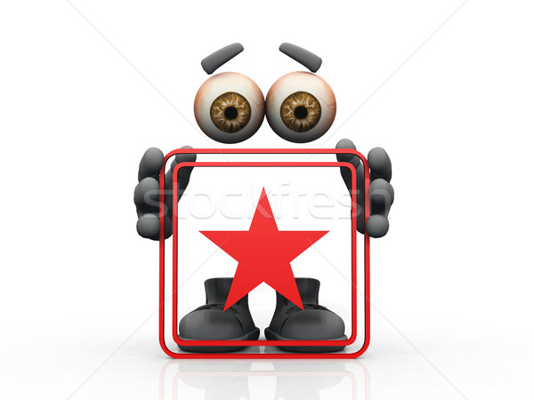 star symbol on a white background 
 Stock photo © njaj