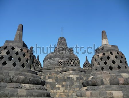 Borobudur in Java in Indonesia Stock photo © njaj