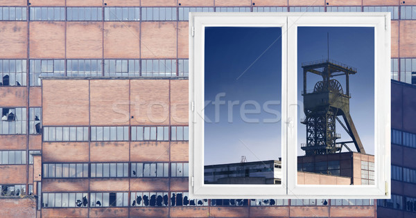 brick and glass facade Stock photo © njaj