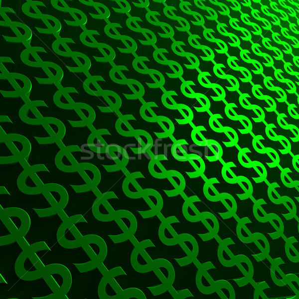Dollar-Zeichen Bild 3D grünen Business Hintergrund Stock foto © nmarques74