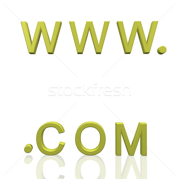 Www 3d tekst geïsoleerd witte wereld achtergrond Stockfoto © nmarques74