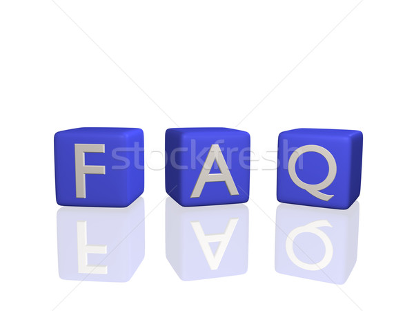 Faq afbeelding 3D geïsoleerd witte Stockfoto © nmarques74