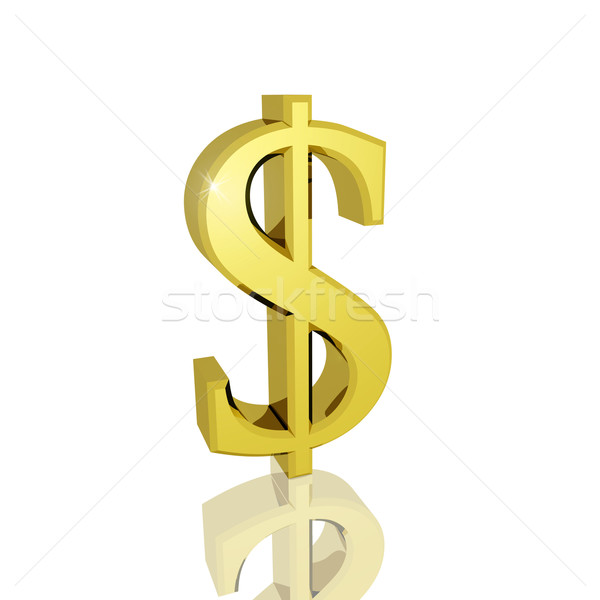 3D dollarteken business metaal cash dollar Stockfoto © nmarques74