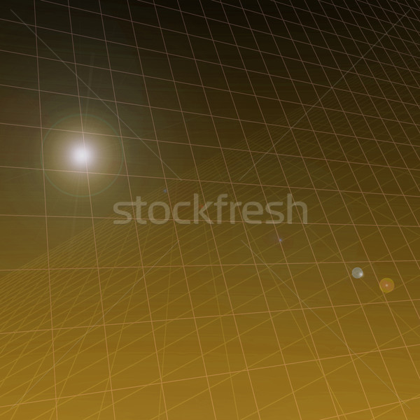 3D griglia abstract immagine solare bagliore Foto d'archivio © nmarques74