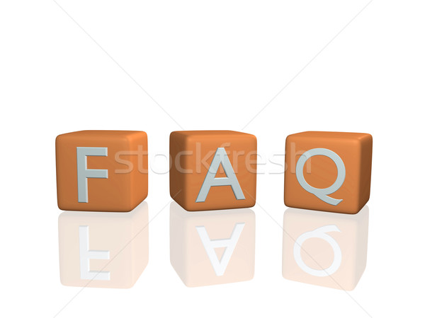 Faq afbeelding 3D geïsoleerd witte Stockfoto © nmarques74