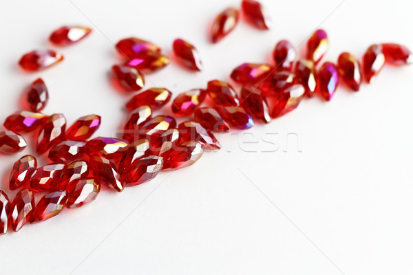 Stockfoto: Rood · kralen · macro · foto · licht