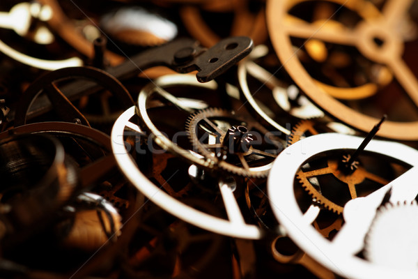 Detail of clock parts for restoration Stock photo © Nneirda