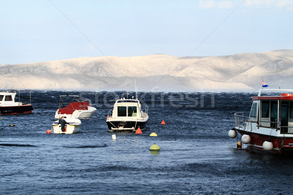 Stock photo: Small motorboats