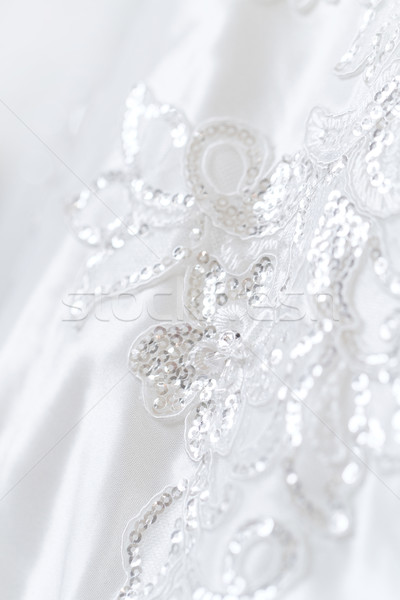 Gyönyörű esküvői ruha részlet közelkép fotó esküvő Stock fotó © Nneirda