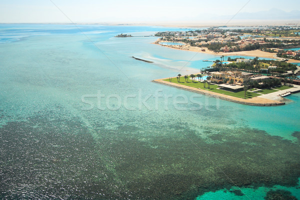 ストックフォト: ゴルフ · 海 · 背景 · 地球 · 青 · 旅行