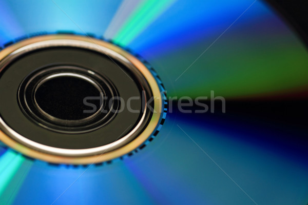 Compact disc izolat negru proiect tehnologie Imagine de stoc © Nneirda