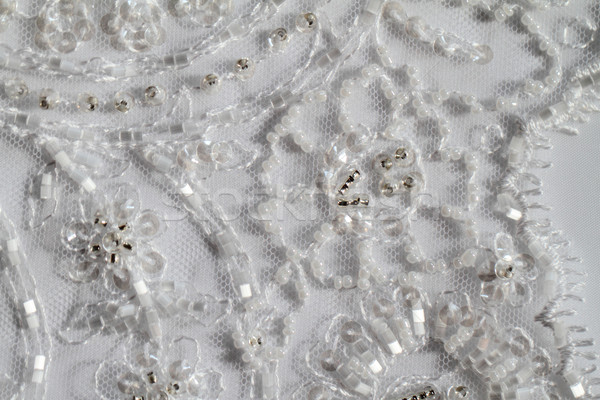 Szczegół suknia ślubna makro ślub świetle tkaniny Zdjęcia stock © Nneirda