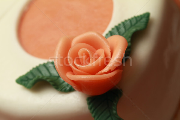 торт марципан роз закрывается оранжевый Сток-фото © Nneirda