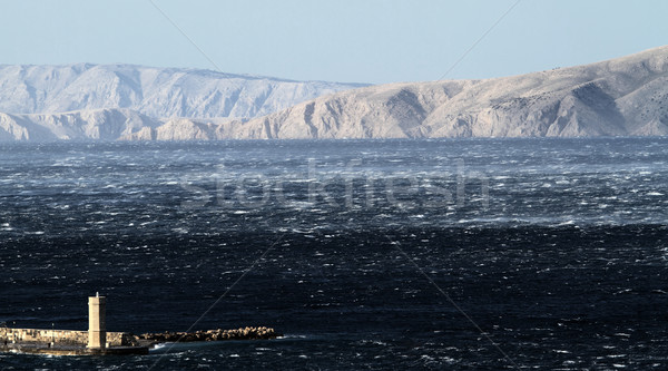 Foto stock: Mar · furioso · ondas · vento · água