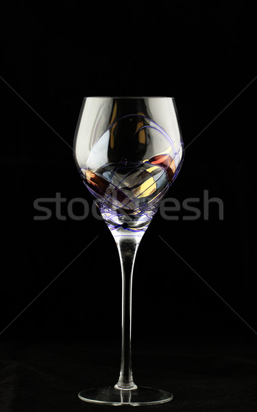 Glas donkere lege wijnglas zwarte studio Stockfoto © Nneirda