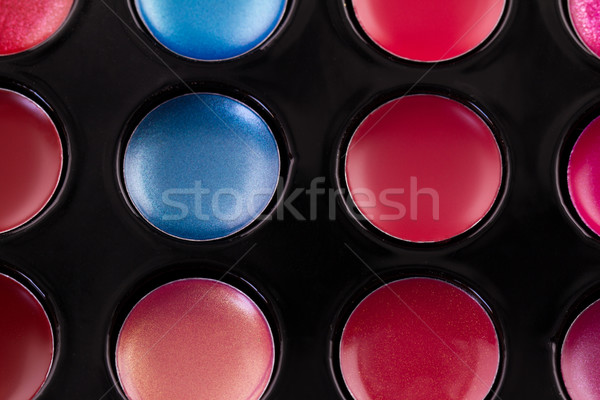 Lip gloss palette primo piano shot soft focus Foto d'archivio © Nneirda