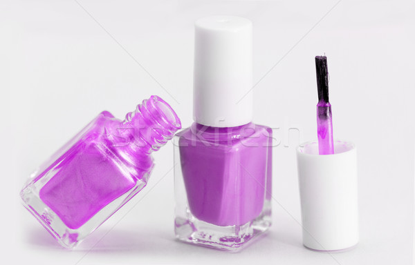 マニキュア カラフル 白 紫色 スタイル 女性 ストックフォト © Nneirda