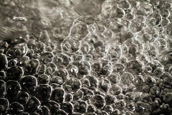 泡沫 結構 水 施工 抽象 藍色 商業照片 © Nneirda