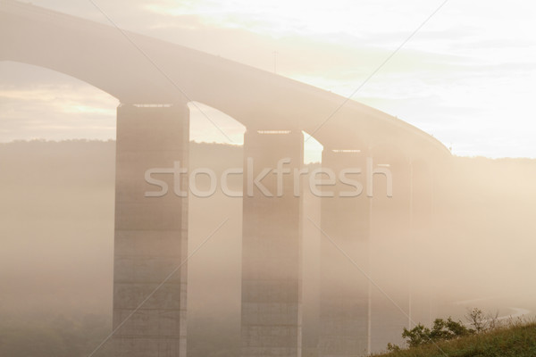 Viaduct at sunrise Stock photo © Nneirda