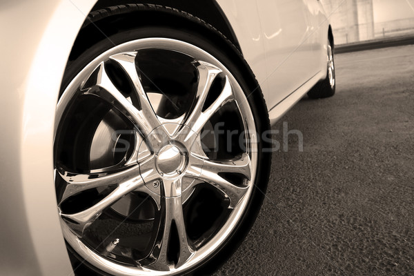 Close up wheel of a spots car Stock photo © Nneirda